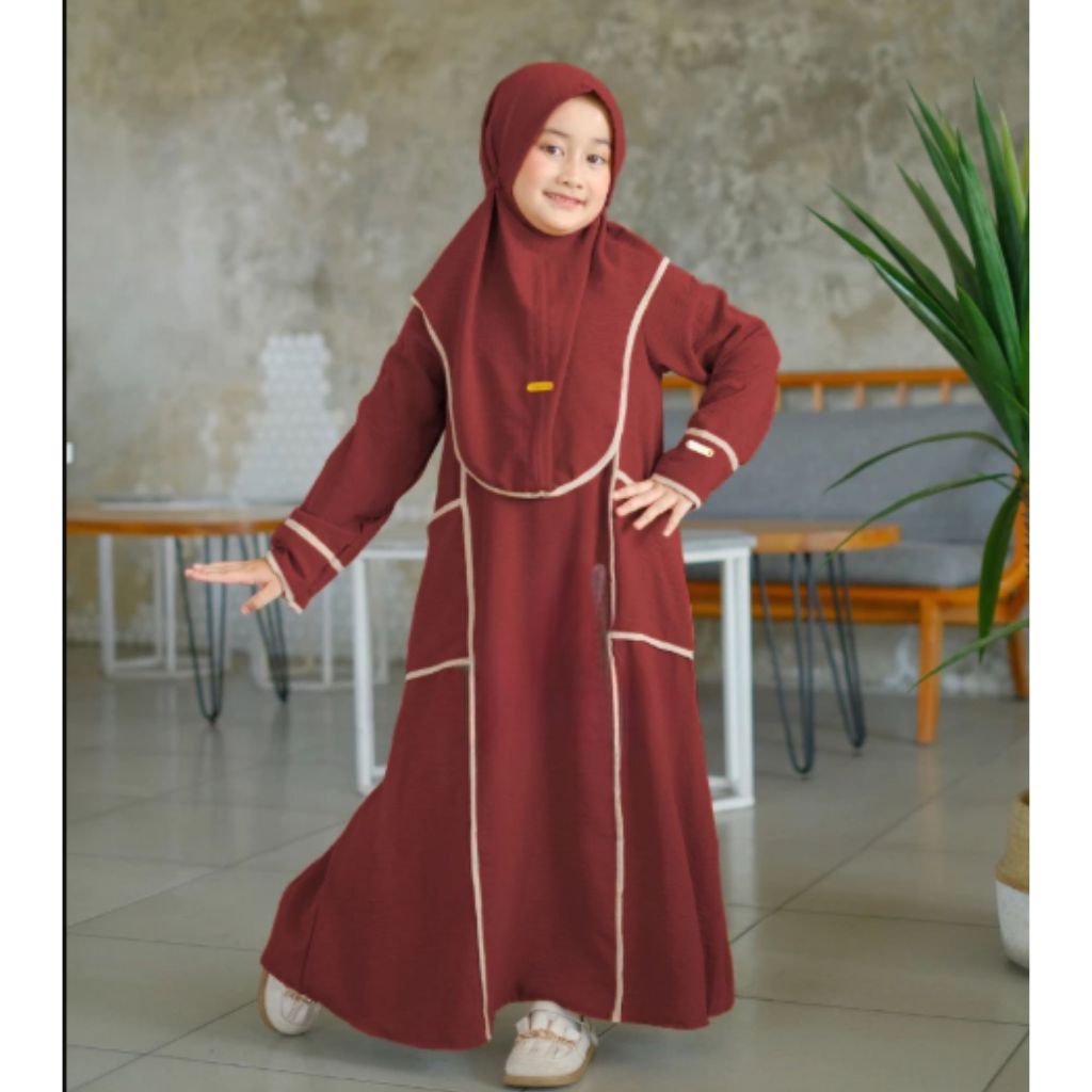 RECOMMENDED Abaya Couple Ibu dan Anak Set Hijab Premium Gamis Syar'i Anak Perempuan Dress Muslim Mom