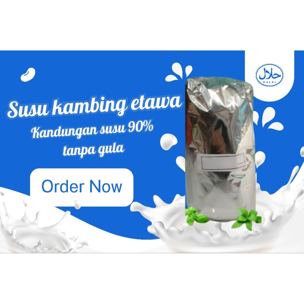 

Susu kambing etawa bubuk 90% tanpa gula