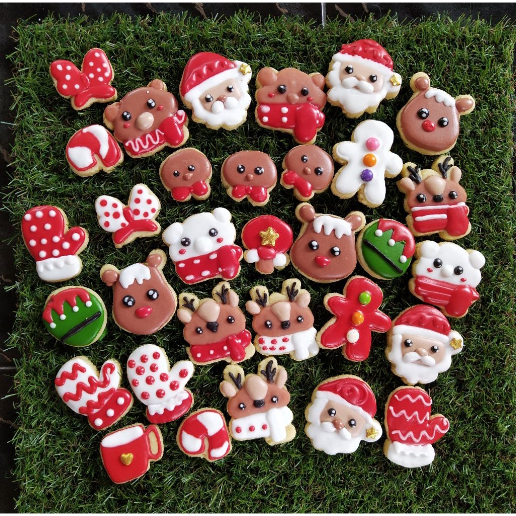 

MINI COOKIES HIAS TEMA NATAL - KUKIS HIAS NATAL - HAMPERS NATAL - KUE NATAL - KADO NATAL - KADO ULANGTAHUN - NATAL- HAMPERS NATAL - KUKIS KARAKTER