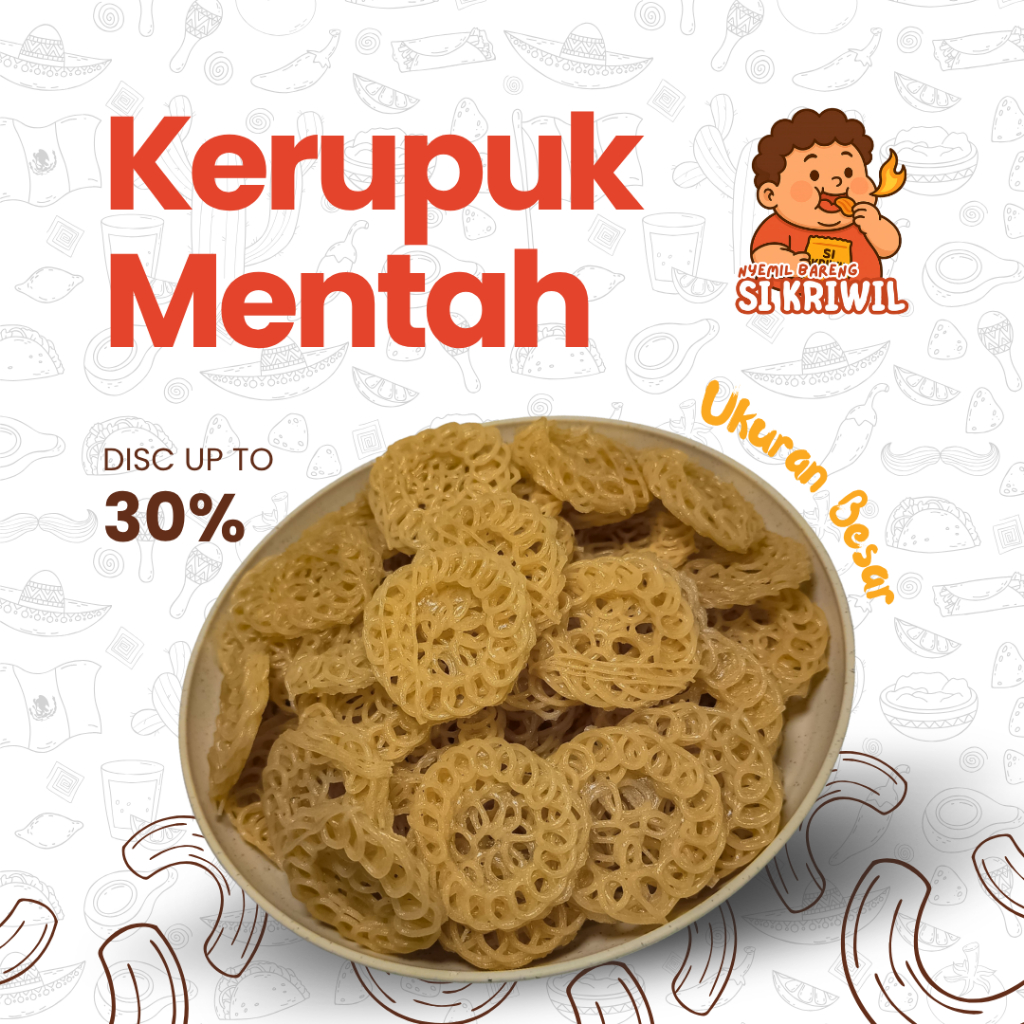 

Kerupuk Mentah Kiloan Besar Uyel Mawar Seblak Rafael Gurih Renyah - Berlian Food