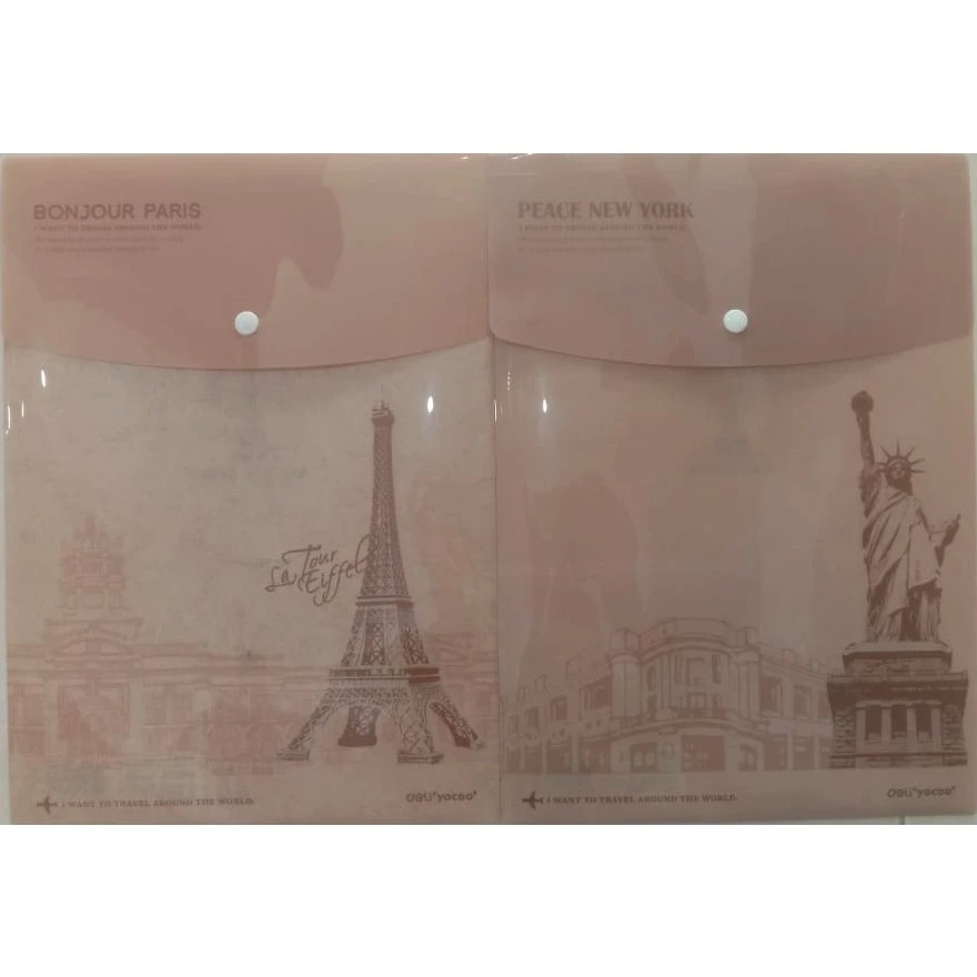 DELI - DOKUMEN BAG / MAP PLASTIK KANCING 5883