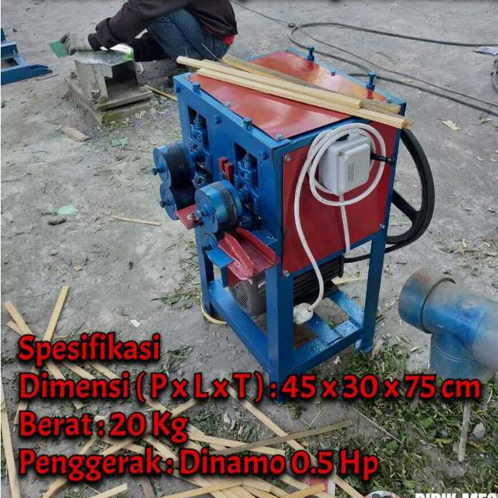 Mesin Irat Bambu Komplit Dinamo 0.5 Hp