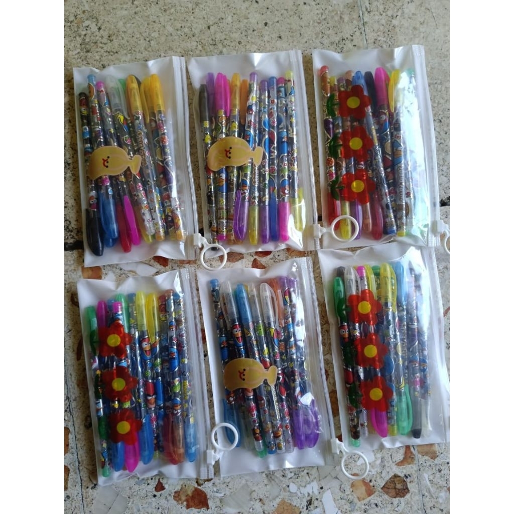 

pulpen karakter murah 1 pack isi 12