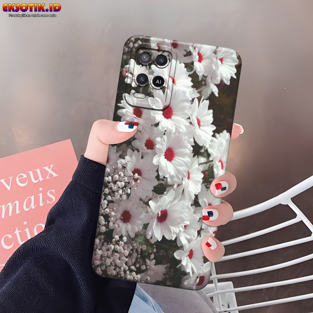 Case OPPO A54- Eksotik.id - Casing OPPO A54 - Case BUNGA - Skin Handphone - Silikon OPPO A54 - Cassi