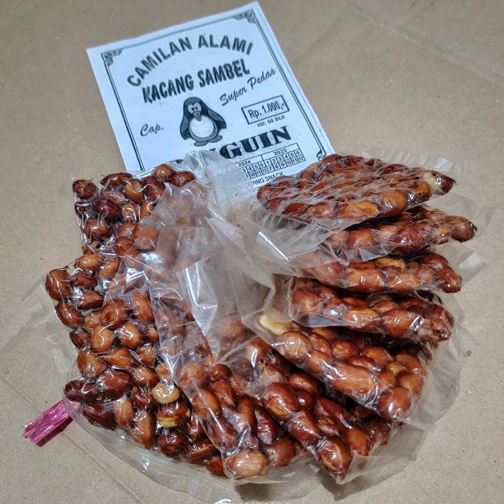 

Kacang sambal pedas manis 1 ikat isi 10 pcs
