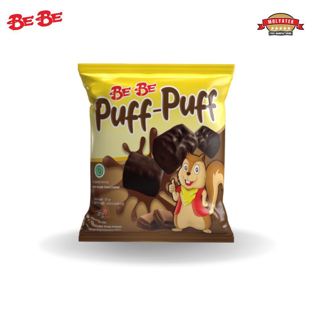 

Bebe puff-puff(wafer salut coklat bentuk kotak)25gram dan 18gram