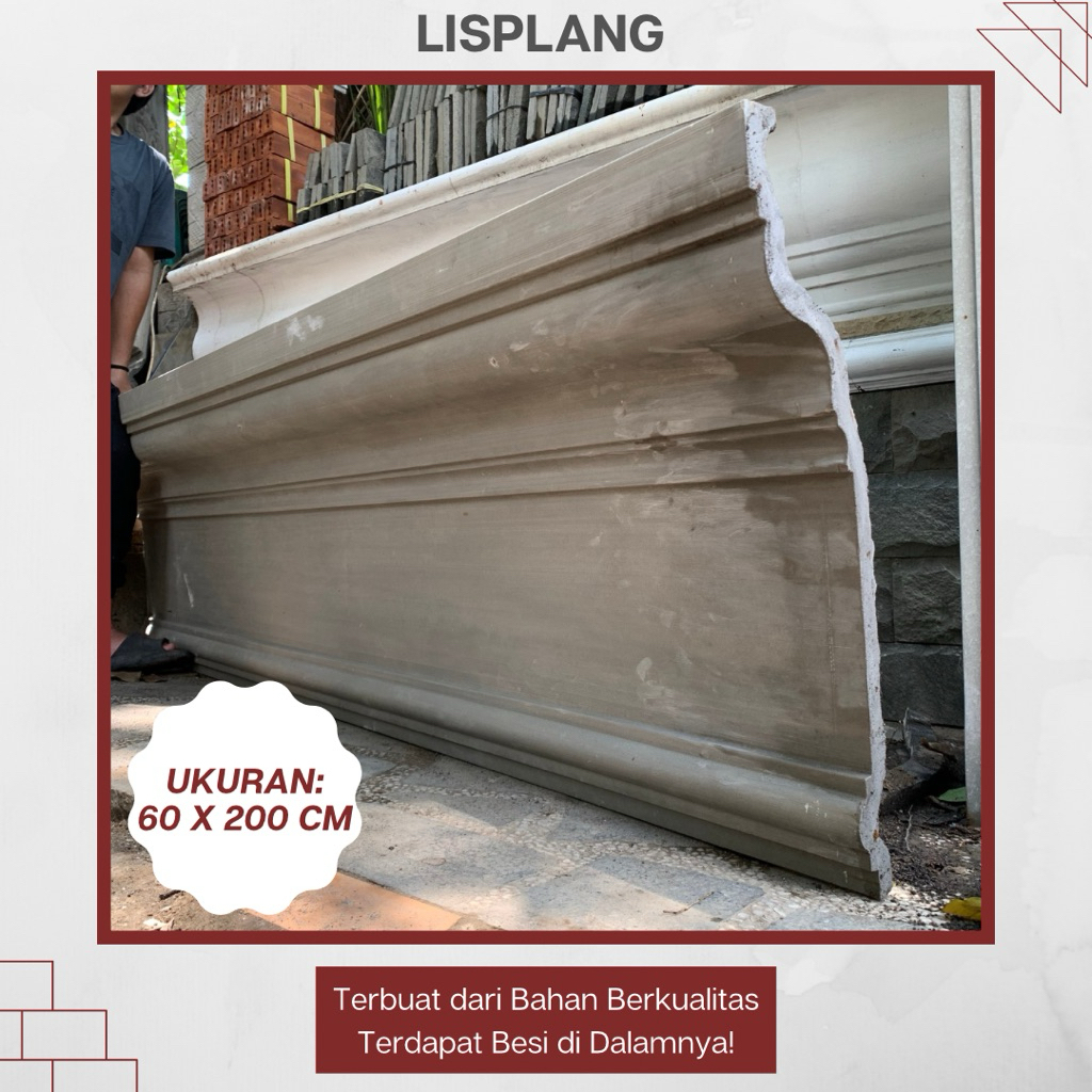 Lisplang Beton 60 x 200 cm – Lis Profil Rumah, Lis Profil Beton, Dekorasi Bangunan