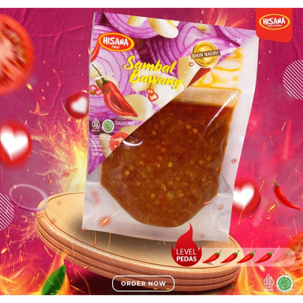 

Sambal Bawang Hisana Pouch 160gr Tradisional Instan Siap Saji untuk Travelling