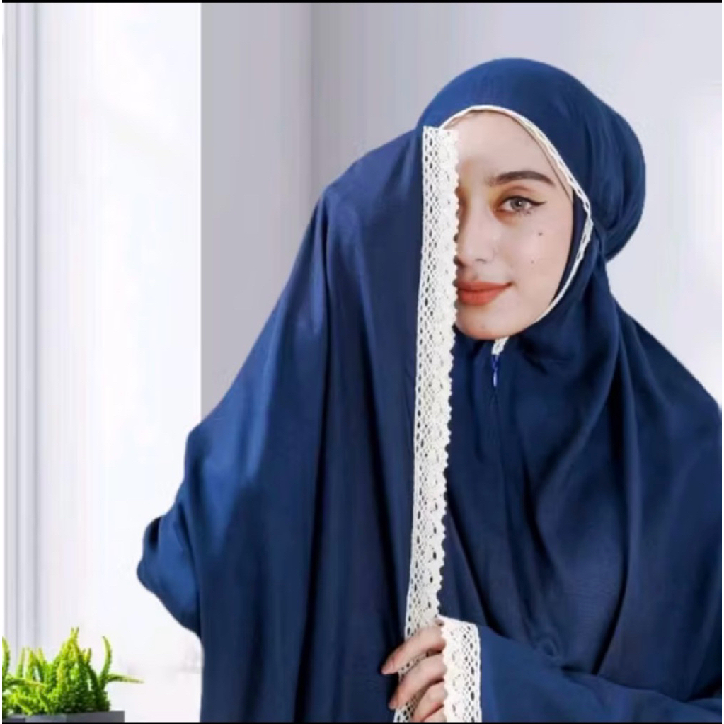 MUKENA TRAVELING DEWASA MUKENA KATUN RENDA mukenah traveling 2 in 1 resleting
