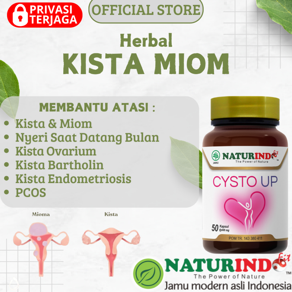 Herbal Kista Ovarium Miom Bartholin Tumor Jinak Endometriosis PCOS CYSTO UP