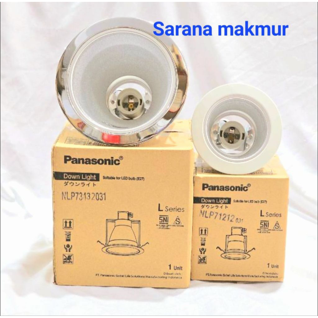 Kap Lampu Downlight Panasonic 5 inch Silver