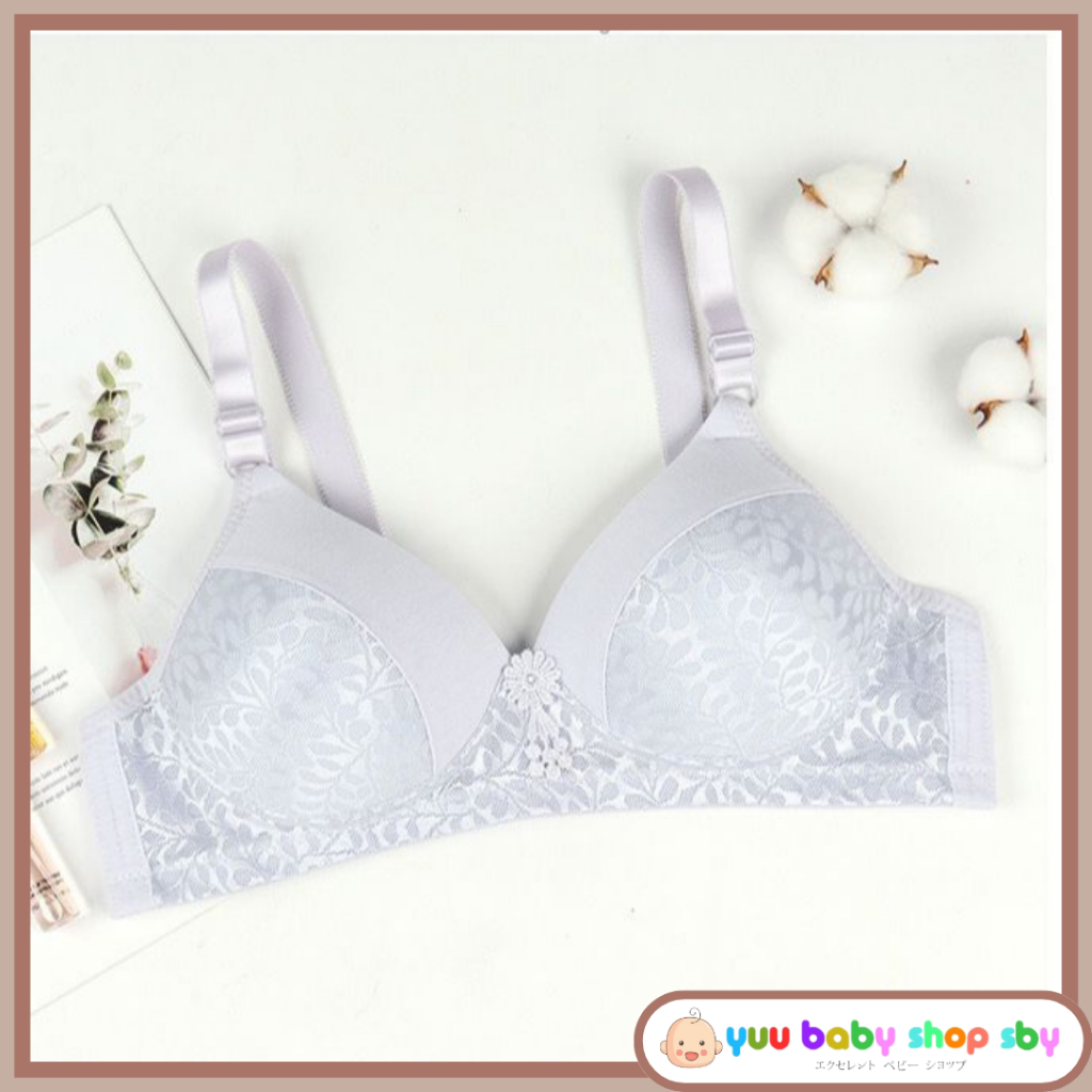 YBSS BH Perempuan big size tanpa kawat bra wanita jumbo pakaian dalam dewasa sexy pakai ukuran besar