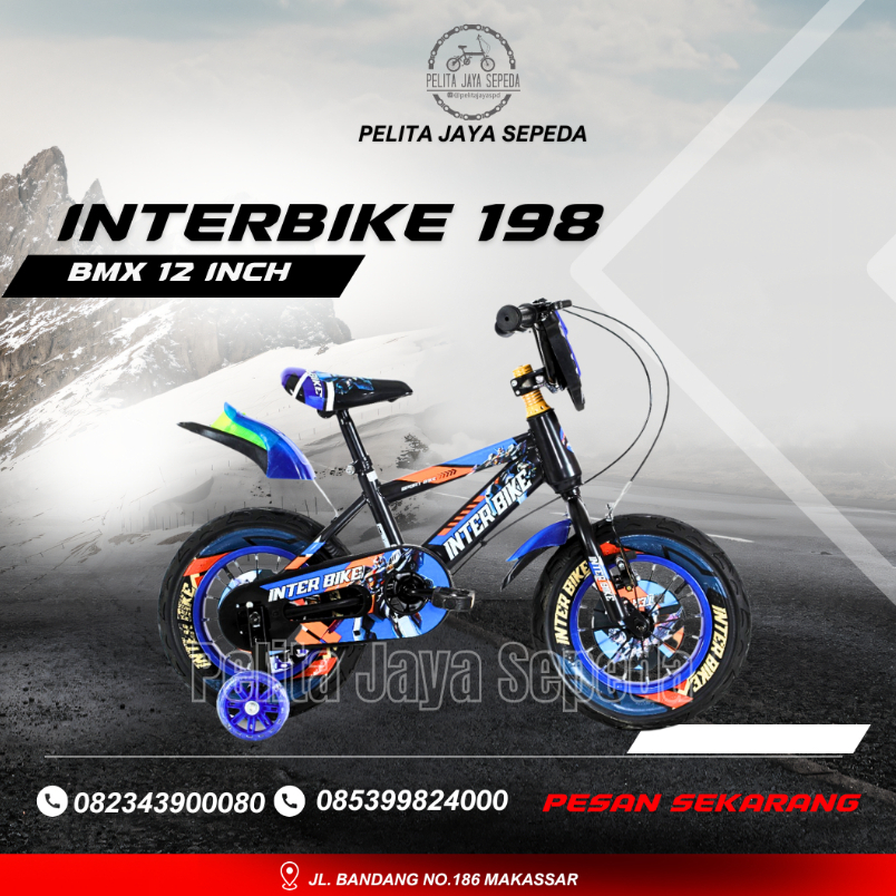 12 INCH SEPEDA ANAK LAKI LAKI ATAU COWOK USIA 3 4 TAHUN BMX PLATINUM CENTRUM FAVORIT MAZARA HUNTER