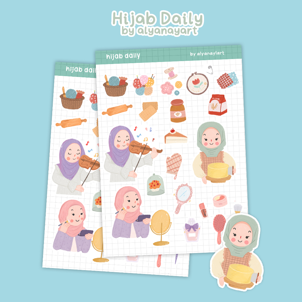 

Stiker Journal Lucu Hijab Daily by alyanaylart
