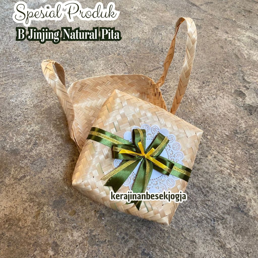 

BESEK JINJING NATURAL PITA CANTIK | besek jinjing besek murah nasi box bingkisan hampers hantaran jogja