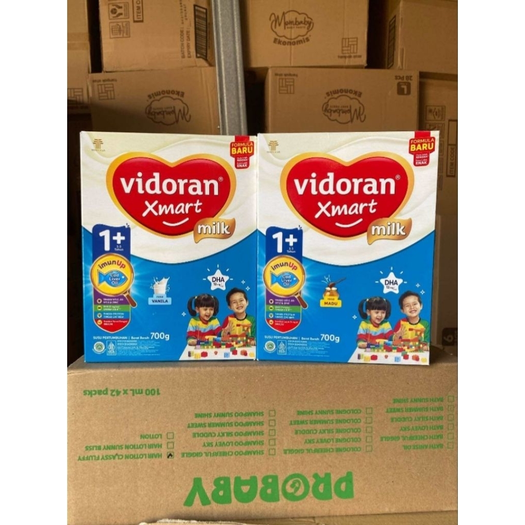 susu vidoran 1+ 1karton isi 12