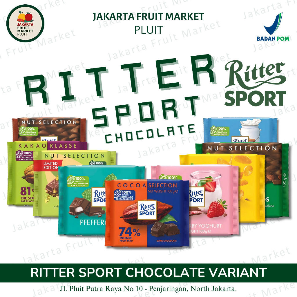 

Cokelat Ritter Sport Chocolate Nut Selection 100g All Variant