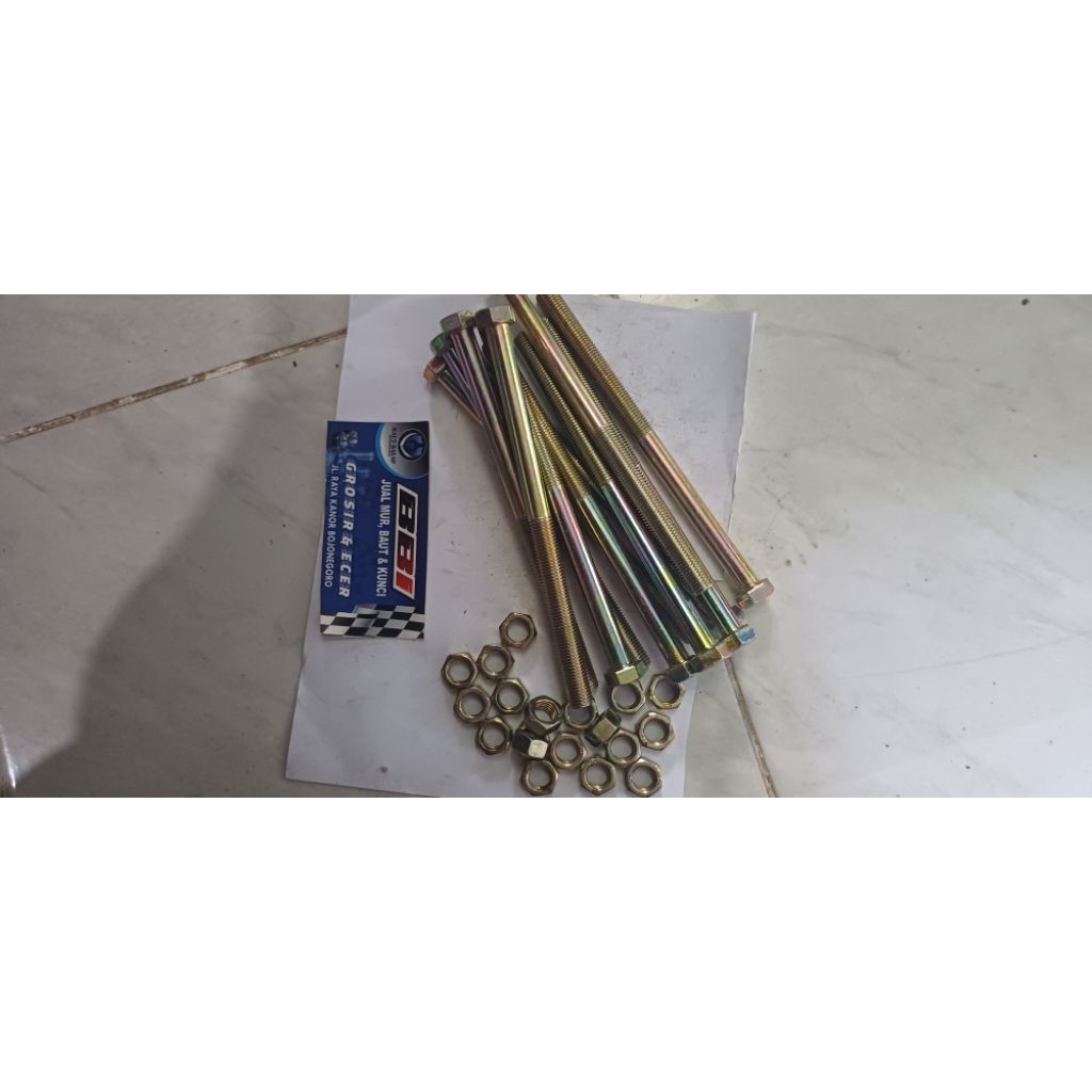baut mur 10x150 baut 14 panjang 15cm isi 10pcs