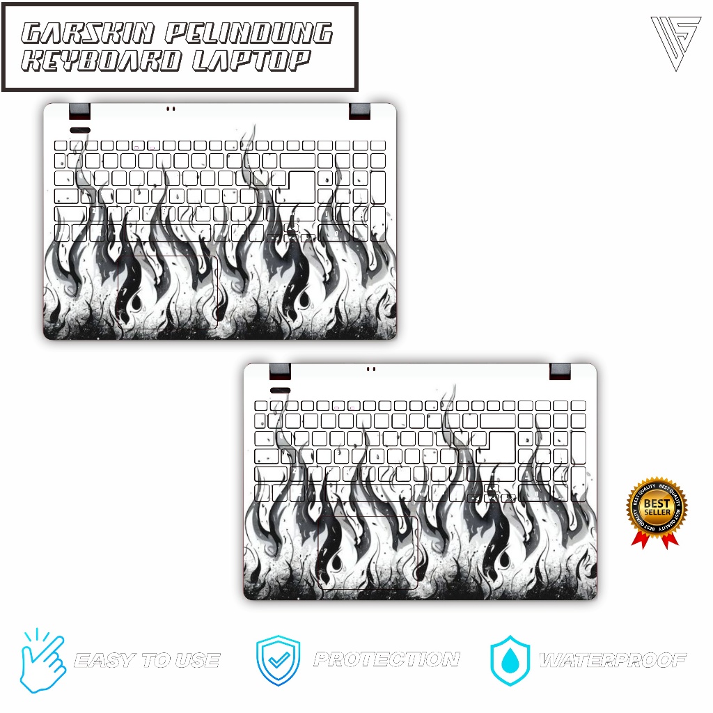 Skin Keyboard Protector Garskin Stiker Laptop FullBody Untuk Semua Tipe Laptop