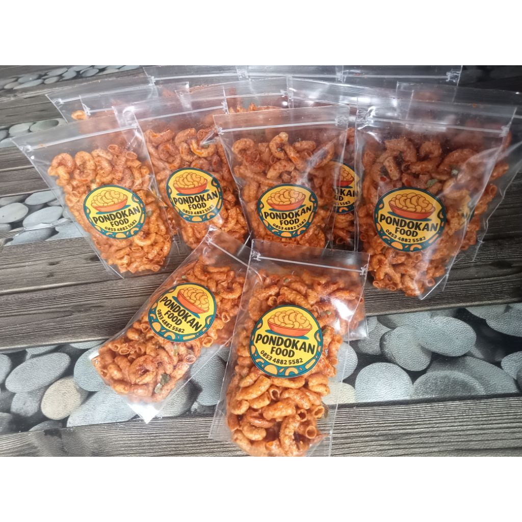 

macaroni bantet pedas asin daun purut