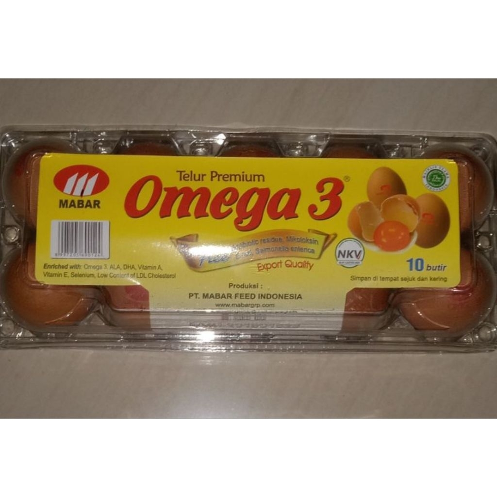 

telur omega 3 premium isi 10 butir