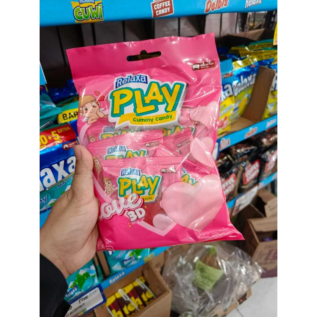 

permen relaxa play kemasan sak 108 gram