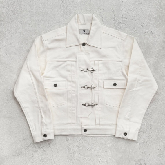 Ranchero Clasp Denim White Jacket