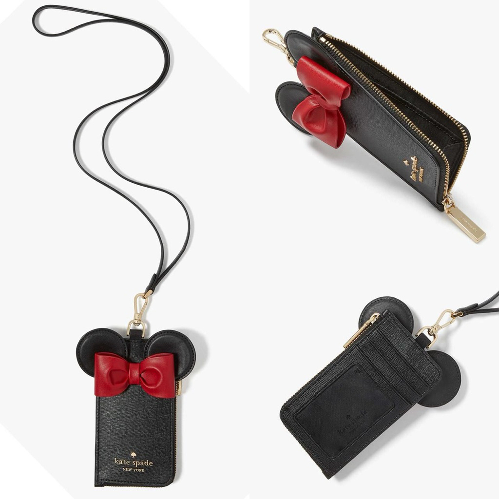 Kate Spade X Disney Minnie Mouse Lanyard Black AUTHENTIC