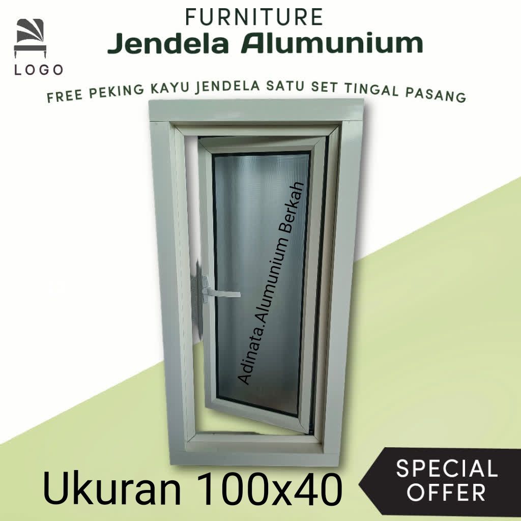 Jendela  Alumunium Casement 100x40