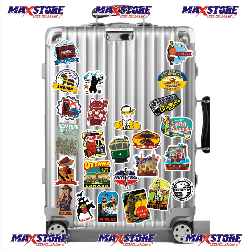 stiker koper / sticker negara / sticker koper / sticker travel / world travels sticker / world count