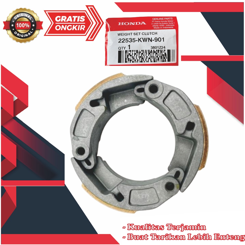 Kampas Kopling Ganda Vario 125 KWN | Kampas Kopling Ganda PCX 150 | Kampas Ganda CVT Honda 150 Origi