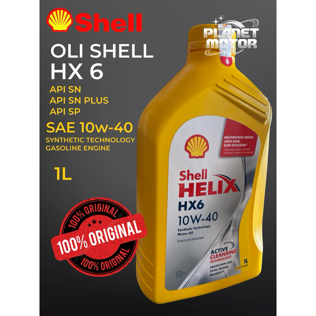 OLI MESIN SHELL HELIX HX 6 OLI MESIN HX6 ORIGINAL SHELL