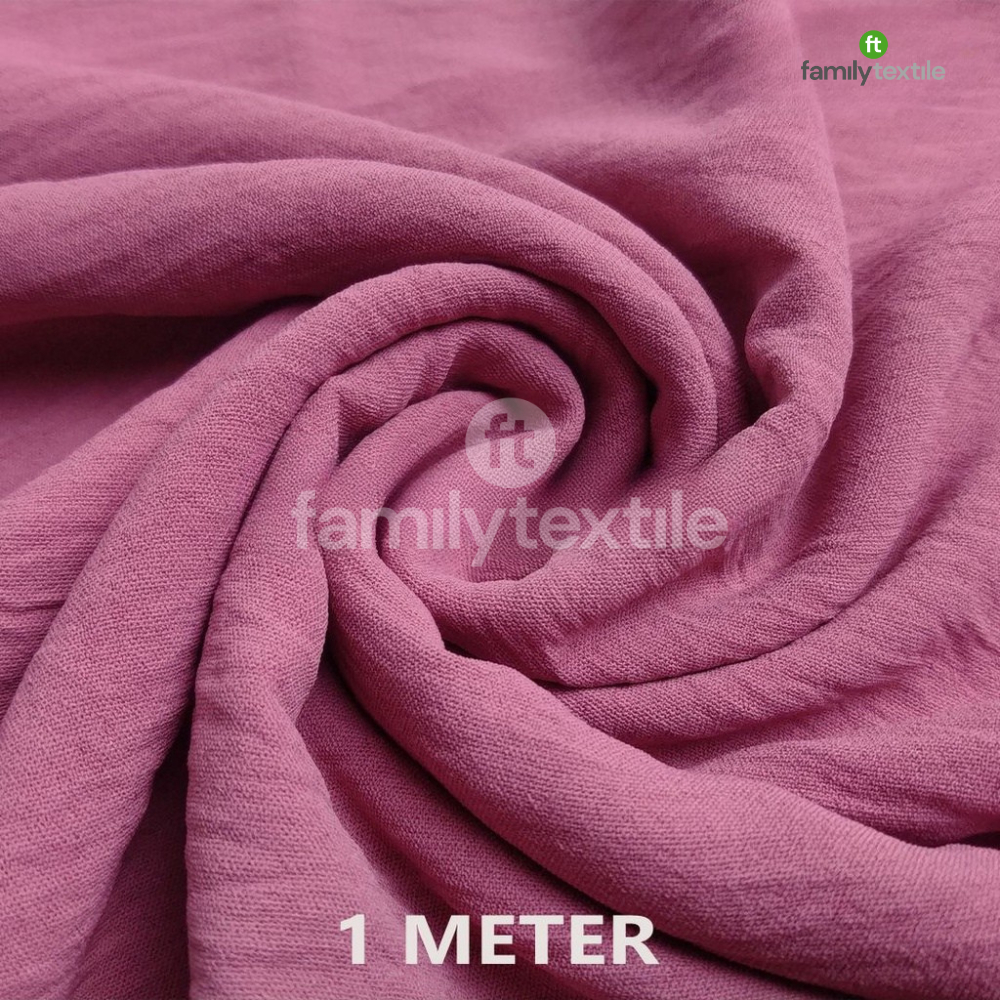 Kain Rayon Crinkle Cey Airflow 1 Meter Premium Quality Bahan Gamis Kerudung Atasan