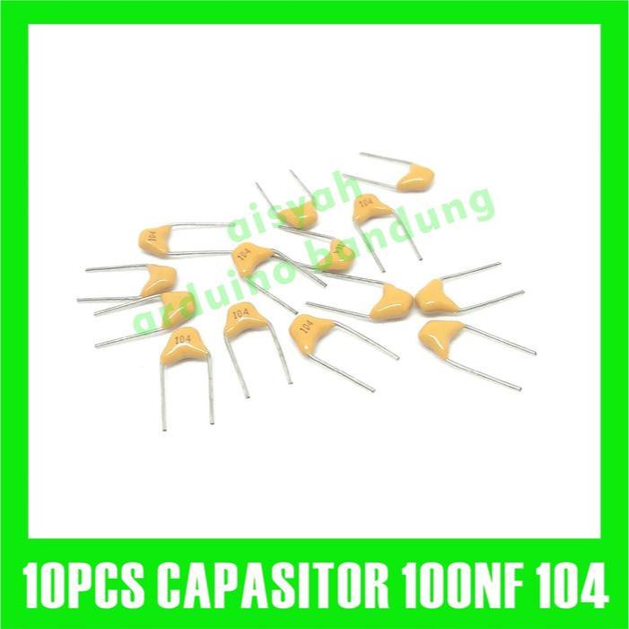 10PCS CAPACITOR KAPASITOR MULTILAYER TANTALUM 100NF 0.1UF 104
