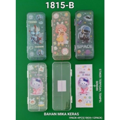 

Tempat Pensil Transparant Bahan Mika Keras / Kotak Pensil Akrilic / Tempat Pensil Anak Karakter