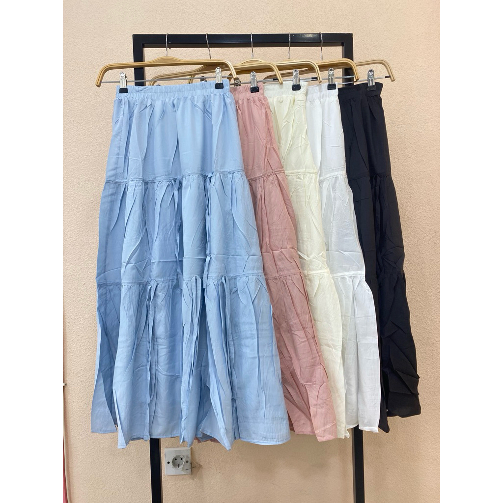 Rok Panjang Rumbai Pita Korean Style