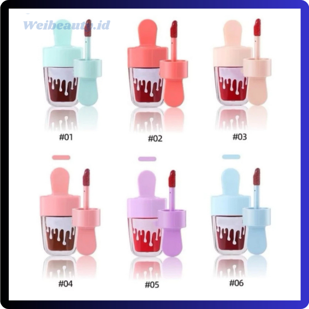 Liptint Ice Cream Es Krim Time Lip Glaze Lip Gloss Mosturizing Waterproof LA211 1079