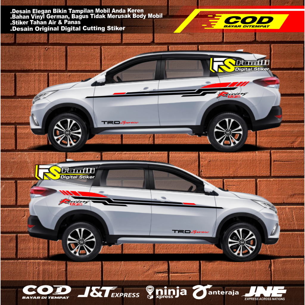 Stiker Striping Mobil Terios Stiker Cutting Terios Adventure Stiker Mobil Daihatsu Terios Terbaru