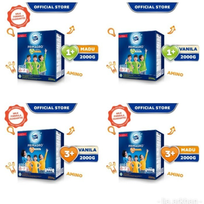 

FRISIAN FLAG PRIMAGRO 1+ 3+ VANILA MADU 2kg 3kg- Susu Formula Pertumbuhan Anak