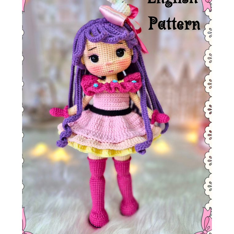 Ai Hoshino Doll • English [ HANYA CROCHET PATTERN/ AMIGURUMI PATTERN BUKAN BONEKA JADI ]