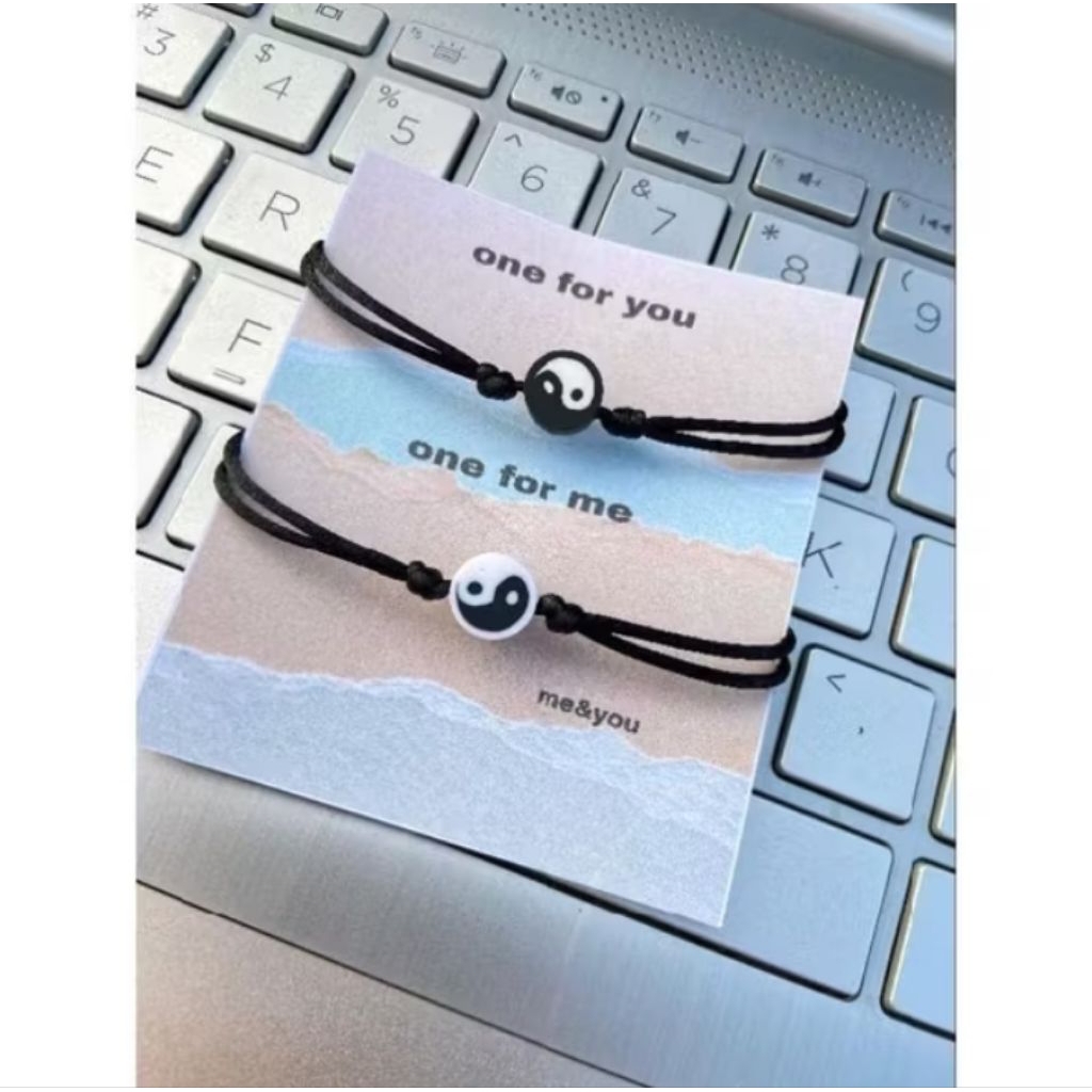 Gelang Couple (2pcs) Yin Yang Gelang Persahabatan Gelang /pacar