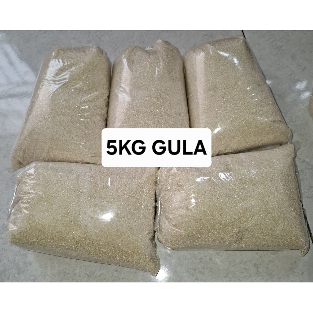 

5KG GULA CURAH TIMBANGAN PAS 1KG MERK RAJAGULA