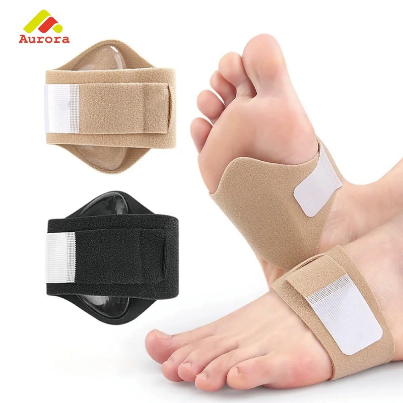 Korektor Kaki Datar Insole Premium 2PCS Set Silikon Pendukung Puncak Kaki untuk Olahraga Berjalan Ja
