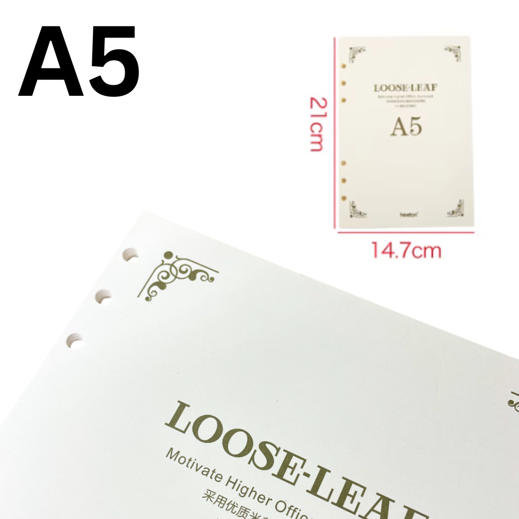 

Heeton Loose Leaf Kertas Binder 6 lubang A5 – 70 Halaman Refill Binder Notebook - 25-6A