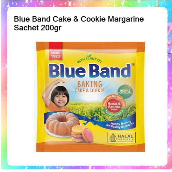 

Blue Band Cake & Cookie Margarine Sachet 200gr