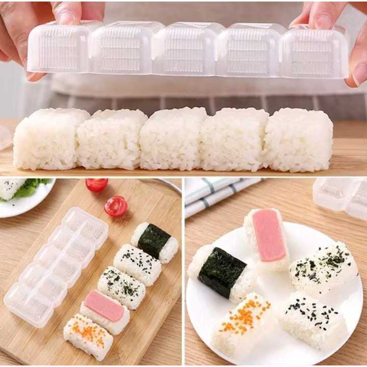 Cetakan Sushi Onigiri 5 Roll Food Grade Plastik/CETAKAN SUSHI/CETAKAN NASI MINI/CETAKAN NASI KOTAK M