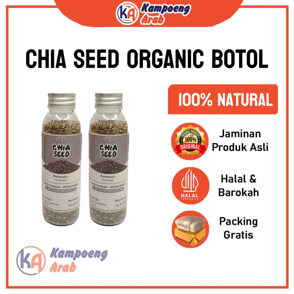 

Chia Seed Premium 75 GR Kemasan Botol Mexico Kualitas Terbaik Untuk Diet Kaya Serat