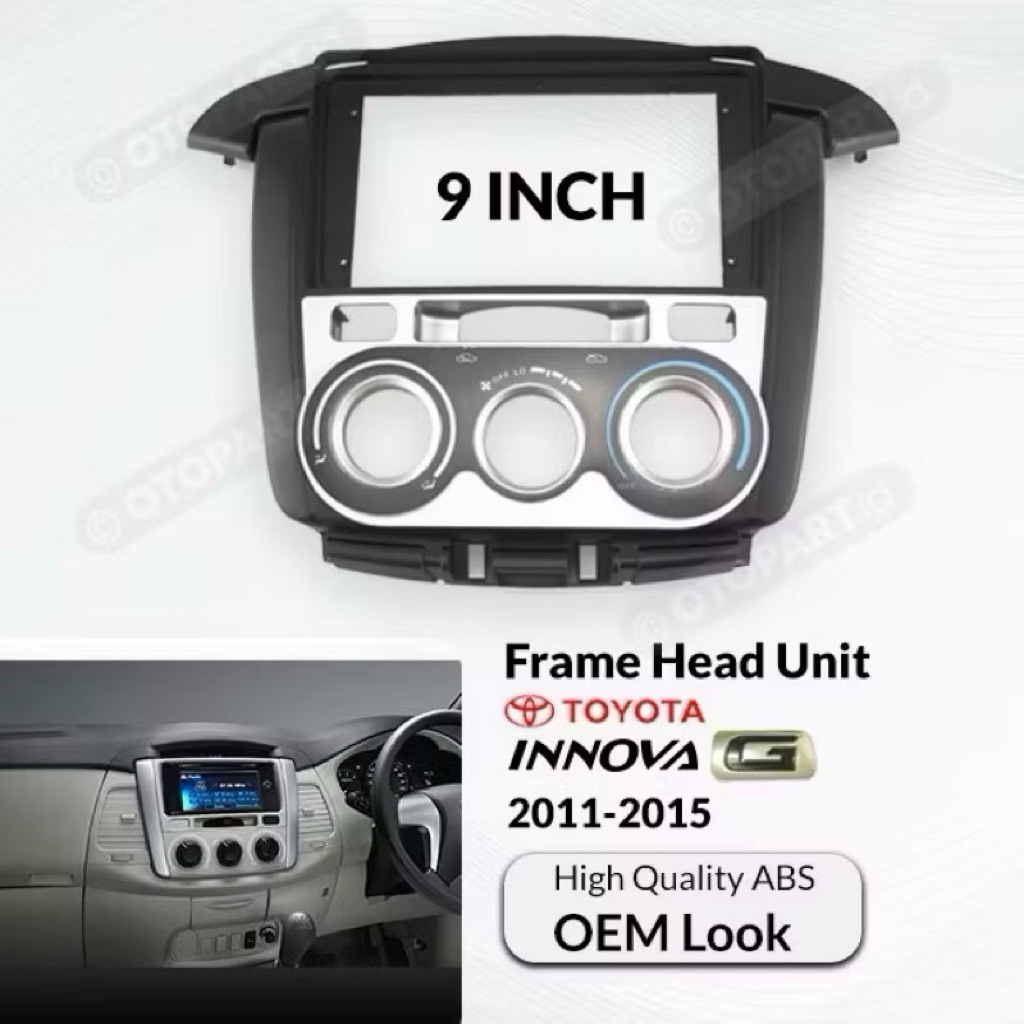 Frame Head Unit Android Toyota Innova 9” Inch 2011-2015