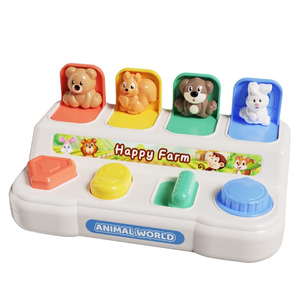 [LOGU] Mainan sensori motorik bayi tombol Pop Up Littles Dinosaurus