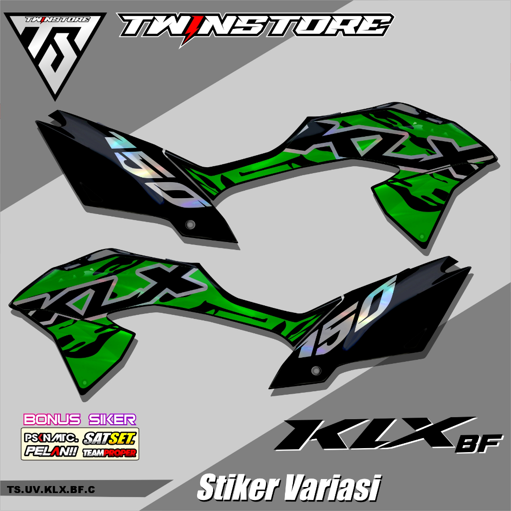 Striping Variasi motor KLX BF lis stiker variasi motor KLX bf bahan vinyl dan transparan